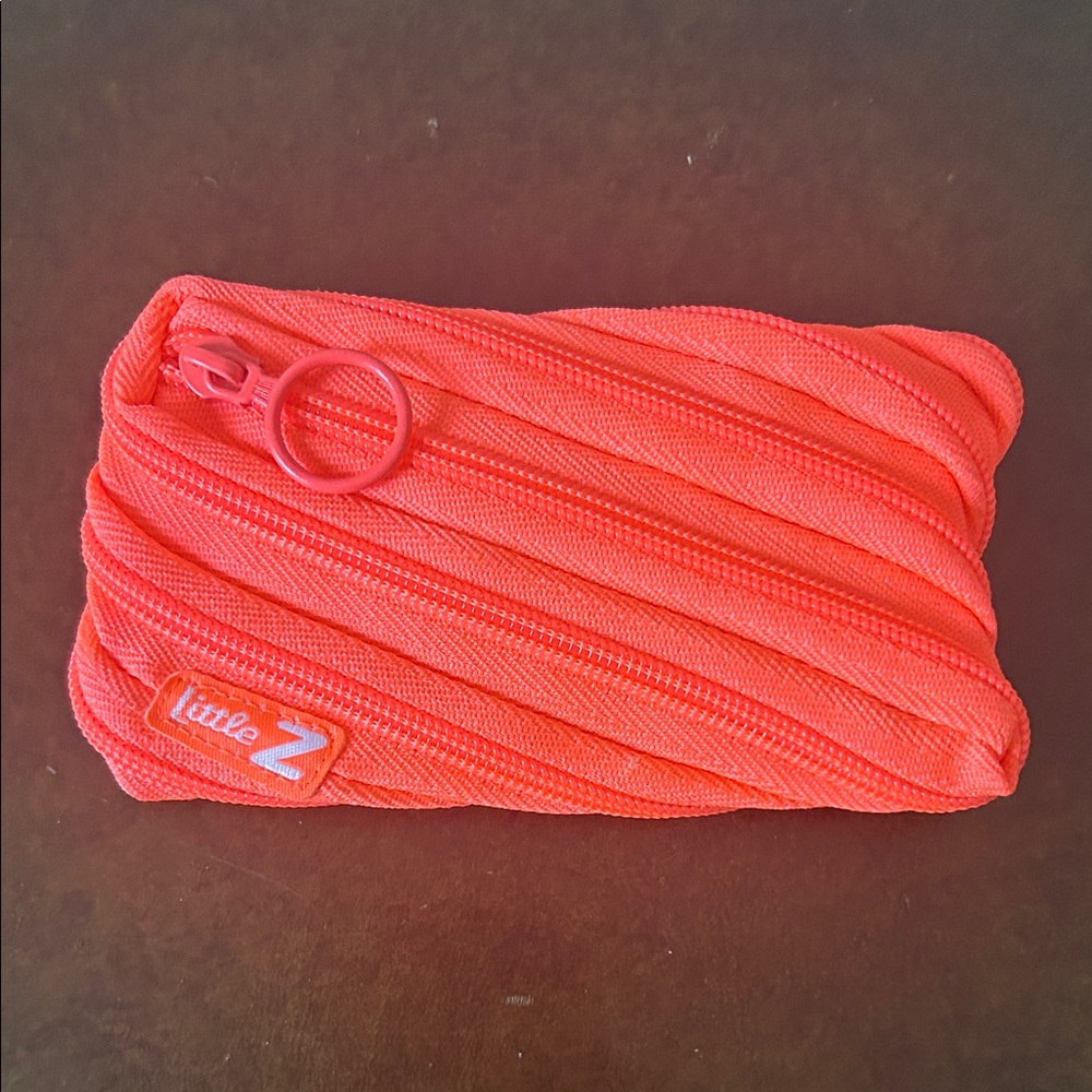 Vibrant Orange Zipper Pouch